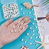 100Pcs 2 Colors Natural Trumpet Shell Pendants PALLOY-GA00041-3