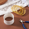 2Pcs 2 Colors Textured Iron Memory Beading Wire for Wire Wrap DIY Jewelry Making MW-TA0001-06B-4