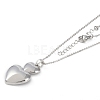 Heart Pendant Necklaces NJEW-O001-01P-1