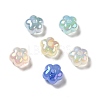 UV Plating Rainbow Iridescent Acrylic Beads PACR-M002-05-1