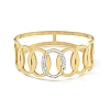 304 Stainless Steel Pave Crystal Rhinestone Hollow Out Hinged Bangles for Women BJEW-D044-07B-G-2