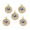 Brass Micro Pave Cubic Zirconia Pendants KK-E068-VB282-1-2