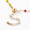 Faceted Glass Beaded Necklaces NJEW-JN03278-4