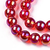 Electroplate Transparent Glass Beads Strands GLAA-T032-T8mm-AB09-2