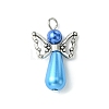 Angel Acrylic Imitation Pearl Pendants PALLOY-TAC0047-2