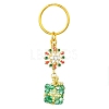 Christmas Woven Glass Keychains KEYC-MZ00017-03-1