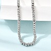 4MM Round 304 Stainless Steel Beaded Necklaces for Man and Women SA-CBAB767-16P-2