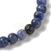 6mm Round Natural Sodalite Braided Bead Bracelets LS-BJEW-C067-01A-03-3