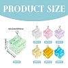 14Pcs 7 Colors Transparent Acrylic Pendants TACR-TA0001-78-4