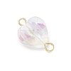 Faceted Clear Glass Connector Charms PALLOY-JF04115-01-4