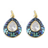 Brass Pave Clear Cubic Zirconia Pendants KK-N227-94-2