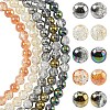 1Strand Electroplated Crackle Glass Beads Strands EGLA-YW0005-45A-2