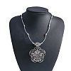 Mandala Flower Bohemian Style Alloy Pendant Necklaces FS-WG43472-01-1