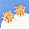 304 Stainless Steel Pendant Necklaces & Stud Earrings Set for Women SJEW-G086-01G-2