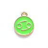 Alloy Enamel Pendants X-ENAM-S124-01A-06D-2