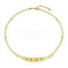 Natural Golden Silk Jade Round Graduated Beaded Necklaces NJEW-JN06330-2
