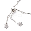 Brass Bar Link Chain Bracelet Making AJEW-JB01186-01-4