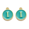 Golden Plated Alloy Enamel Charms X-ENAM-Q437-15I-1