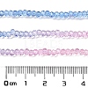 Transparent Painted Glass Beads Strands X1-DGLA-A034-T1mm-A08-3