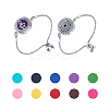 2Sets 2 Styles 316 Surgical Stainless Steel Rhinestone Diffuser Locket Slider Bracelets BJEW-FI0001-84A-1