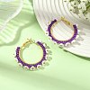 Glass Hoop Earrings EJEW-MZ00827-02-1