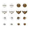 80Pcs 8 Style Tibetan Style Alloy Pendants PALLOY-TA0002-40-10