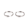 304 Stainless Steel Geometric Hoop Earrings for Women STAS-D171-33B-P-3