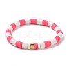 Handmade Polymer Clay Heishi Beads Stretch Bracelets Sets BJEW-JB05902-06-2