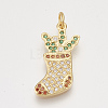 Brass Cubic Zirconia Pendants & Stud Earrings & Adjustable Rings Jewelry Sets SJEW-S043-12-6