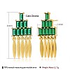 Brass Micro Pave Cubic Zirconia Stud Earrings EJEW-BB70420-4