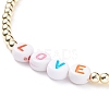 7Pcs 7 Style Synthetic Hematite Stretch Bracelets Set with Acrylic Letter Beads BJEW-JB08132-5