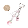 Peach Strawberry Acrylic & Resin Pendant Decorations HJEW-JM02373-3