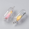 Plastic Mini Capsule Pendants KY-B001-01-2