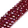 Electroplate Glass Beads Strands EGLA-A044-P6mm-B02-1
