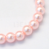 Baking Painted Pearlized Glass Pearl Round Bead Strands HY-Q003-10mm-70-2