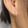 925 Sterling Silver Twist Hoop Earrings CH1017-1-4