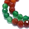 Natural Carnelian & Dyed & Heated Green Onyx Agate Beads Strands G-G106-C10-05-3