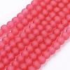 Baking Paint Transparent Glass Bead Strands X-GLAA-S031-4mm-40-1