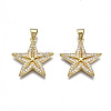 Brass Micro Pave Cubic Zirconia Pendants ZIRC-N039-158A-NF-1