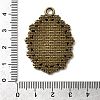 Vintage Tibetan Style Alloy Flower Pendant Cabochon Bezel Settings LS-TIBEP-M018-42AB-NF-3