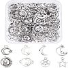 96Pcs 8 Style Tibetan Style Alloy Pendants TIBE-FH0001-15-1