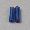 300Pcs Transparent Glass Round Bugle Beads GLAA-WH0015-74H-2