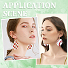 Sport Ball Theme Leather Dangle Earring DIY Making Kit DIY-SC0024-91-1-5