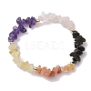 Libra Guardian Gemstone Stretch Bracelets BJEW-JB11108-09-1