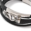 Braided Microfiber Leather Multi-strand Bracelets BJEW-B096-05A-2