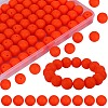 80Pcs Round Silicone Focal Beads SIL-SZ0001-24-06-1