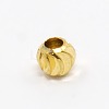 Fancy Cut Brass Round Spacer Beads KK-D333-08G-1