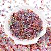 Baking Paint Electroplate Transparent Glass Seed Beads SEED-N006-07-2