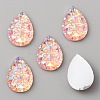 Opaque Resin Rhinestone Cabochons RESI-WH0035-29C-2