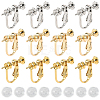 18Pcs 3 Colors Brass Clip-on Earring Findings KK-SC0006-61B-1